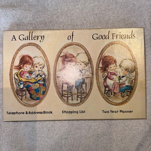 Vintage 1982-1983 Gallery Of Good Friends Phone Book Shopping List Planner Set